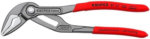 KNIPEX Wasserpumpenzange Cobra® ES L.180mm Spann-W.32mm grau atram.pol.