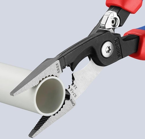 KNIPEX Elektroinstallationszange L.200mm pol.Comfort-Griff m.Öffnungsf.KNIPEX