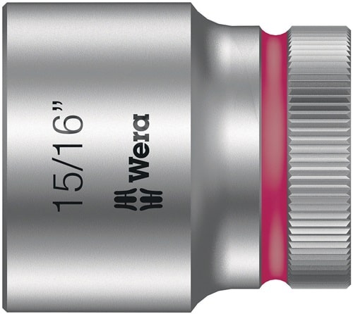 WERA Steckschlüsseleinsatz 8790 HMC Außen-6-kant SW15/16Zoll L.37mm Vierkant1/2Zoll