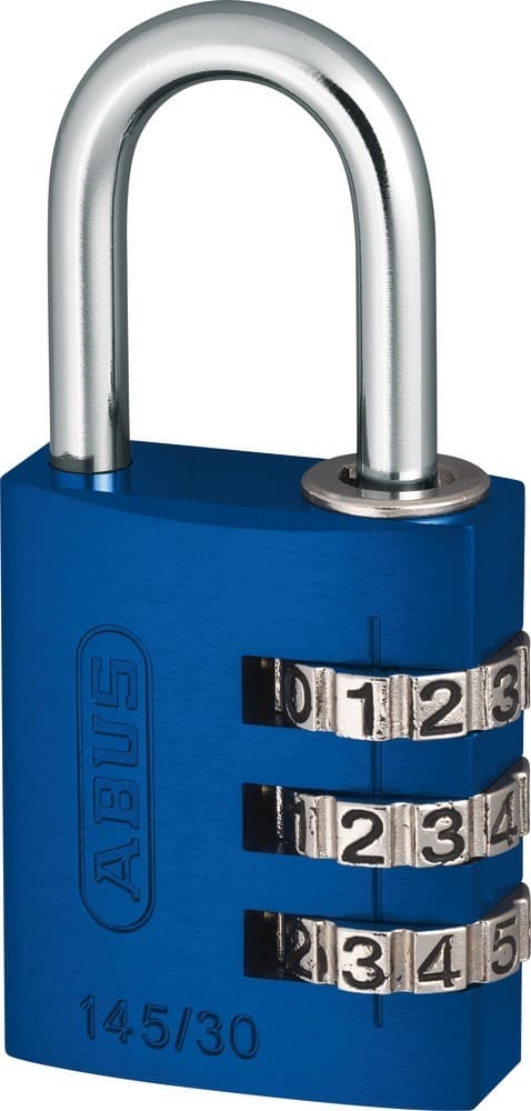 ABUS Zahlen-Vorhangschloss 145, 4-stelliger Zahlencode, Aluminium massiv
