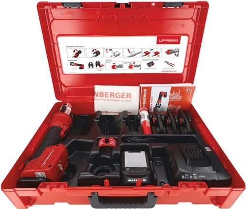 ROTHENBERGER Hybrid-Pressmaschine ROMAX NANO 32 kN 0-108mm Pressbacke iJAW SV 15,22,28mm,Akku