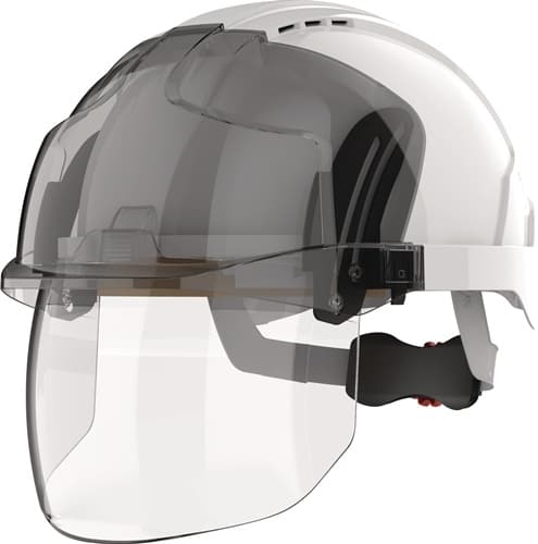 JSP Industriehelm EVO® VISTAshield® weiß/smoke ABS EN 397,EN 50365 JSP