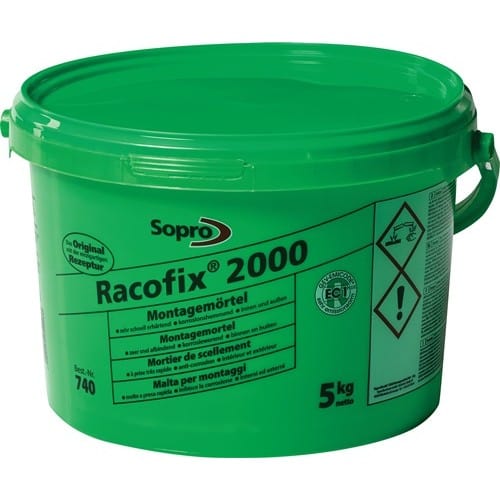 SOPRO Montagemörtel Racofix® 2000 1:3 Raumteile (Wasser/Mörtel) 5kg Eimer SOPRO