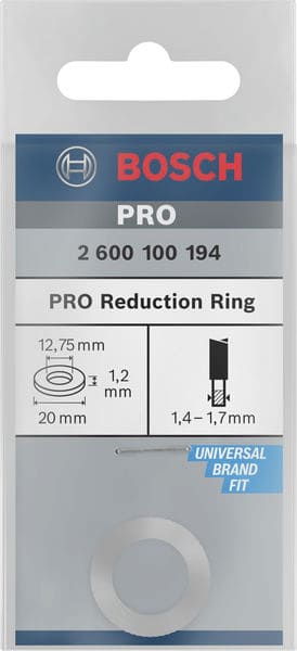 BOSCH Reduzierring für Kreissägeblätter, 20 x 12,75 x 1,2 mm