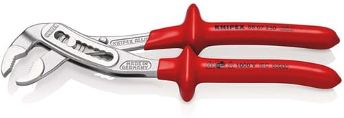 KNIPEX Wasserpumpenzange Alligator® L.250mm Spann-W.46mm verchr.VDE tauchisol.KNIPEX