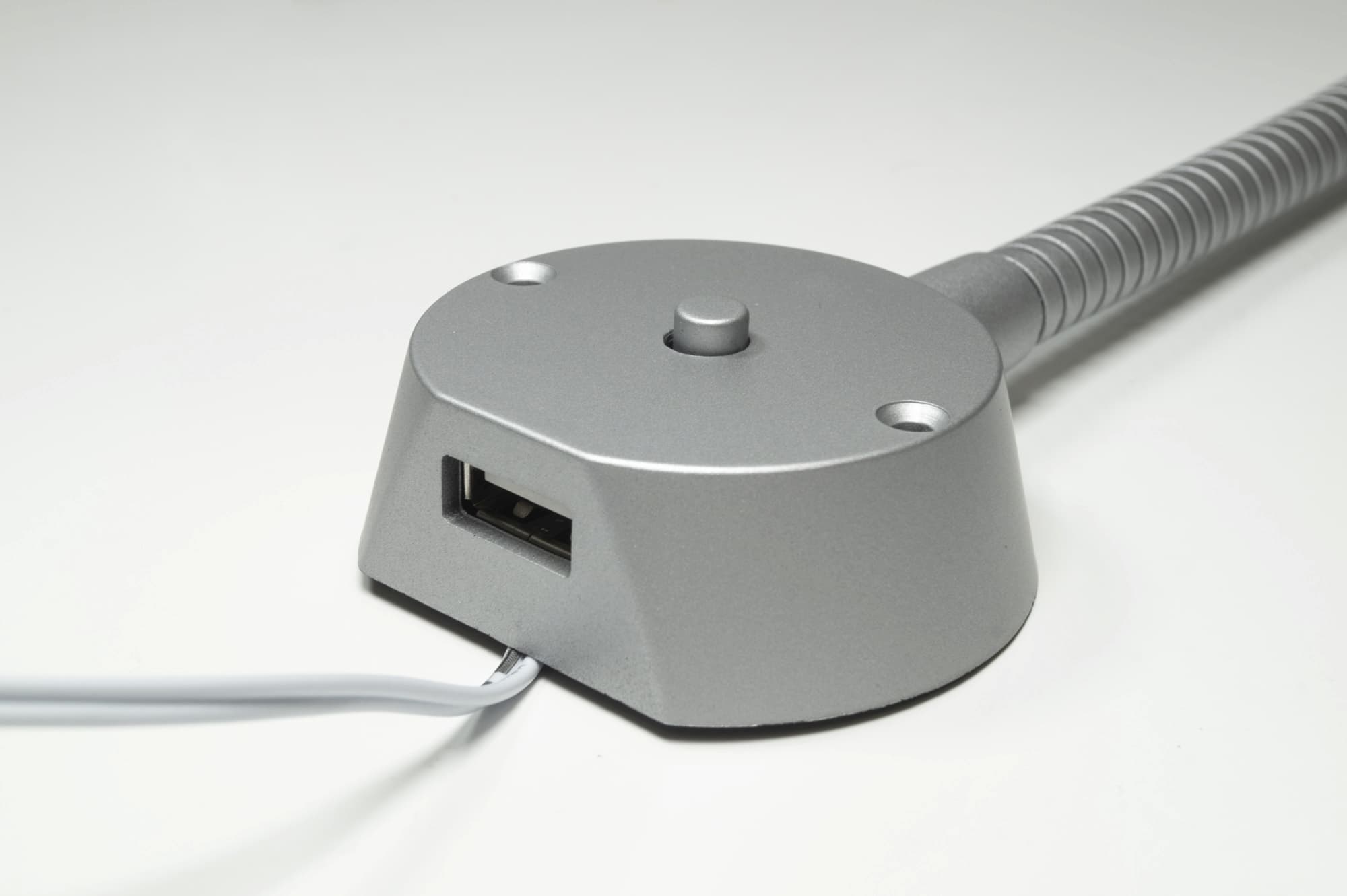 L&S 1-er Set Bettanbauleuchte BU 1 12 V 1,2 W Silber USB + EVG