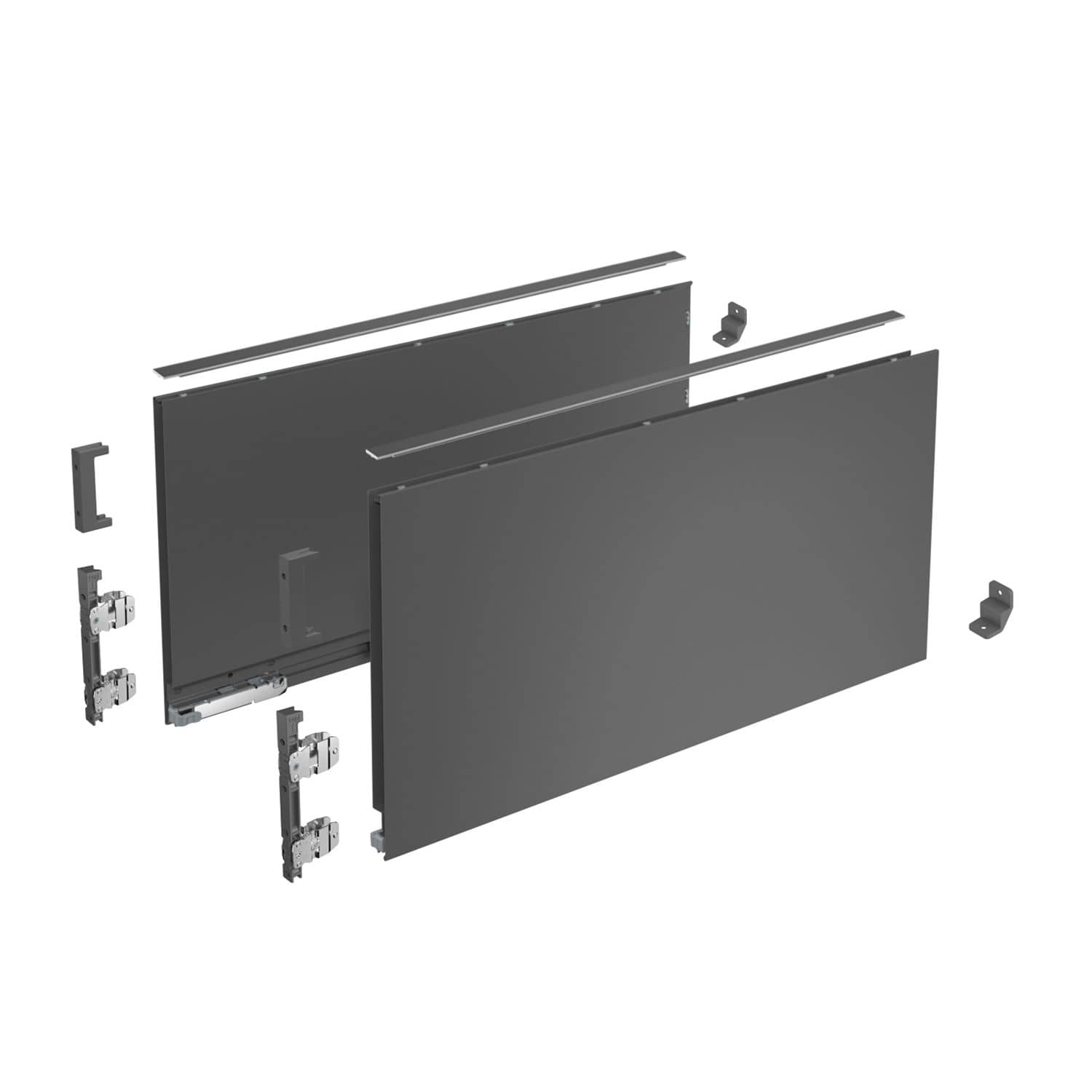 HETTICH AvanTech YOU Set Zarge Höhe 251 mm, NL 450 mm, anthrazit, links und rechts, 9255355