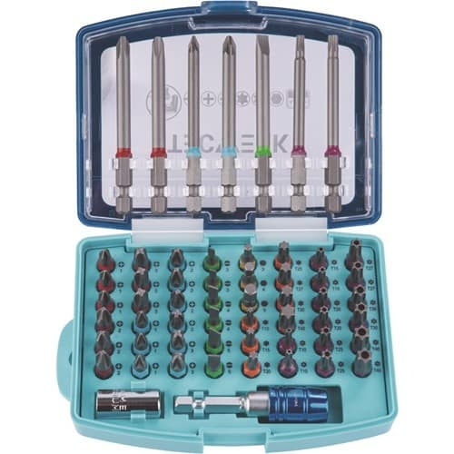 TECWERK Bitsortiment 57-tlg.Schlitz/PH/PZD/TX/TX-BO/6Kt.TECWERK