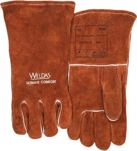 WELDAS Schweißerhandschuhe Gr.L (9) braun Rindspaltleder 5 PA