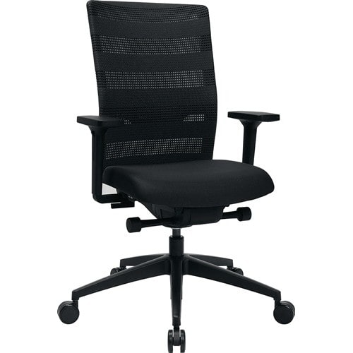 TOPSTAR Bürodrehstuhl m.Synchrontechnik schwarz 450-570mm m.Armlehnen Trgf.110kg TOPSTAR