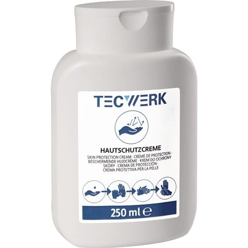 TECWERK Hautschutzcreme 250ml silikonfrei,parfümiert 24 TECWERK