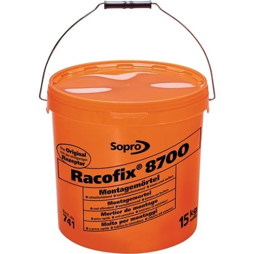 SOPRO Montagemörtel Racofix® 8700 1:3 Raumteile (Wasser/Mörtel) 15kg Eimer SOPRO