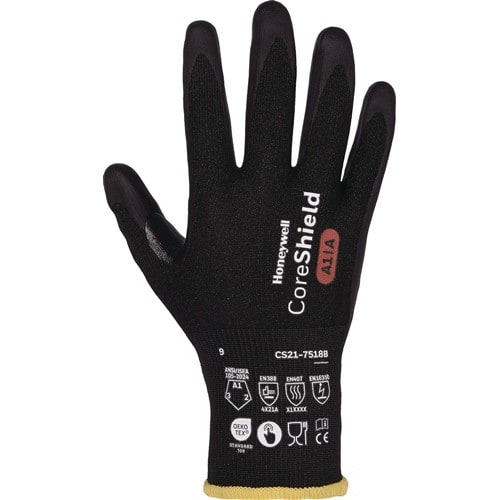 HONEYWELL Schnittschutzhandschuhe CORESHIELD 18G BLACK Gr.9 schwarz EN 388,EN 407,EN 36350
