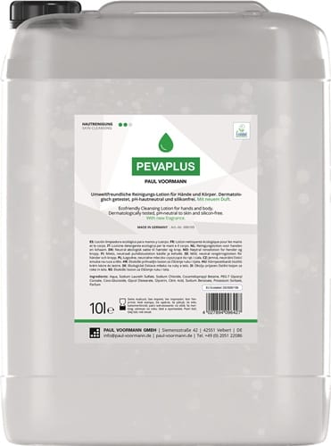 PAUL VOORMANN Handreinigung PEVAPLUS 10l silikonfrei,pH-neutral Kanister PAUL VOORMANN