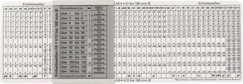 TECWERK ISO-Passungsschieber f.Einheitsbohrung/-welle Ku.TECWERK