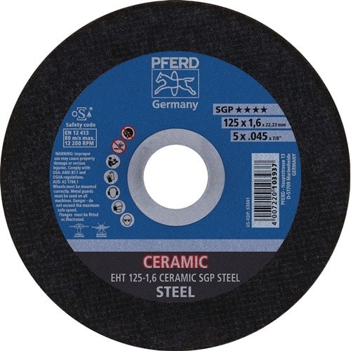 PFERD TOOLS Trennscheibe Ceramic SGP Steel D125x1,6mm ger.STA PFERD