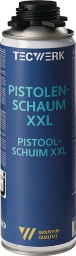 TECWERK 1K-Pistolenschaum XXL 500ml B2 grau o.Einw.-Handsch.Dose TECWERK