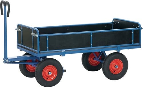 FETRA Handpritschenwagen m.4 Bordwänden L2000xB1000mm Luft Bereifung Trgf.1250kg