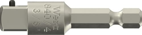 WERA Adapter 870/4 Antriebs-6-KT.1/4 Zoll Abtriebs-4-KT.3/8Zoll CV-Molybdän stahlgrau