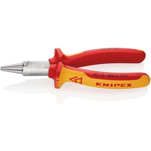 KNIPEX Rundzange L.160mm Zange verchr.VDE Mehrkomp.-Hüllen KNIPEX