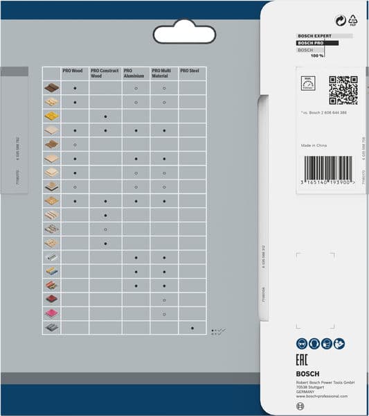 BOSCH Kreissägeblatt Optiline Wood für Handkreissägen, 160 x 20/16 x 2,6 mm, 24