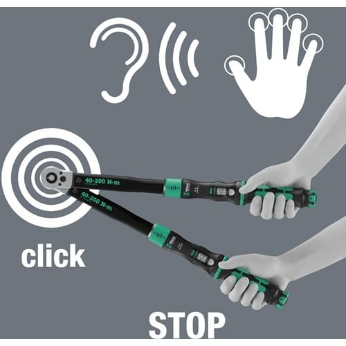 WERA Drehmomentschlüssel Click-Torque Lock C 3 R/L 1/2 Zoll 40-200 Nm WERA