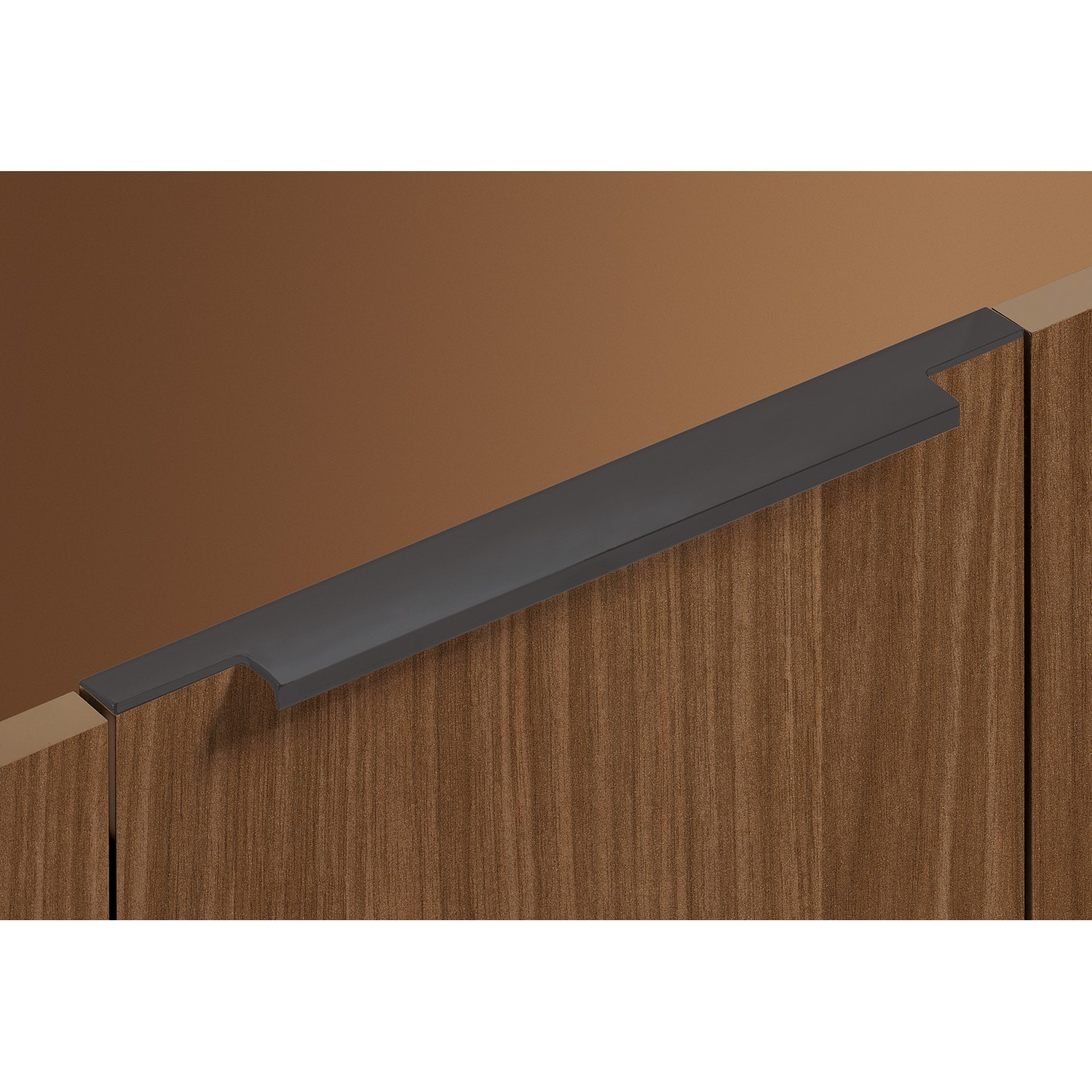 HETTICH Griffleiste Lamezia, L 395 mm, B 39 mm, Schwarz matt, 9265976