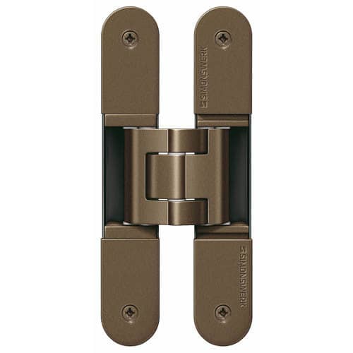 SIMONSWERK Verdecktliegendes Türband TECTUS® TE 340 3D, mittelbronzefarbig