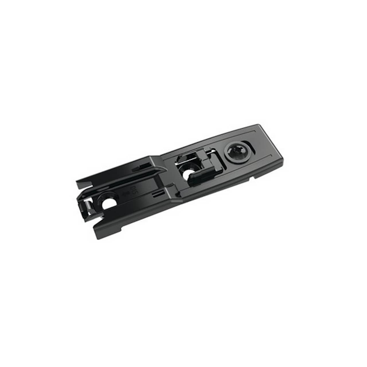 HETTICH Sensys Linear-Montageplatte zum Anschrauben in obsidianschwarz, Direkt-Höhenverstellung,
