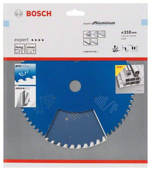 BOSCH Kreissägeblatt Expert for Aluminium, 210 x 30 x 2,6 mm, 54