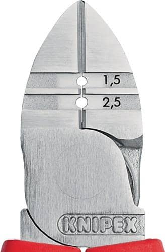 KNIPEX Abisolierseitenschneider L.160mm 1,5/2,5mm² pol.Mehrkomp.-Hüllen KNIPEX