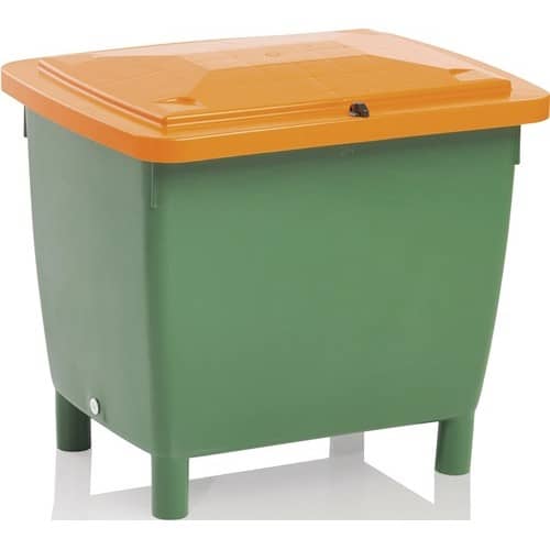 CRAEMER Streugutbehälter L790xB605xH775mm 210l HD-PE grün/orange