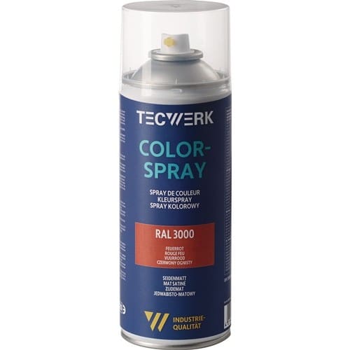 TECWERK Colorspray feuerrot seidenmatt RAL 3000 400ml Spraydose TECWERK