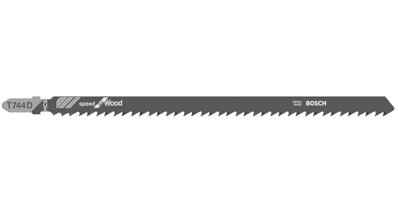 BOSCH Stichsägeblatt T 744 D Speed for Wood, 3er-Pack