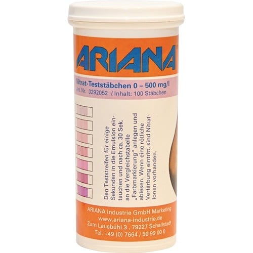 ARIANA Messstäbchen TRGS 611 Nitrat-Gehalt 0-500 mg/l 100 St.Dose ARIANA