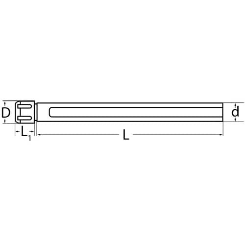 TECWERK Spannzangenfutter ER Spann-D.1-7mm Schaft-D.16mm Schaft-L.150mm TECWERK
