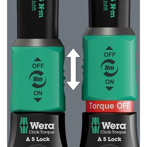 WERA Drehmomentschlüssel Click-Torque Lock A 5 1/4 Zoll 2,5-25 Nm WERA