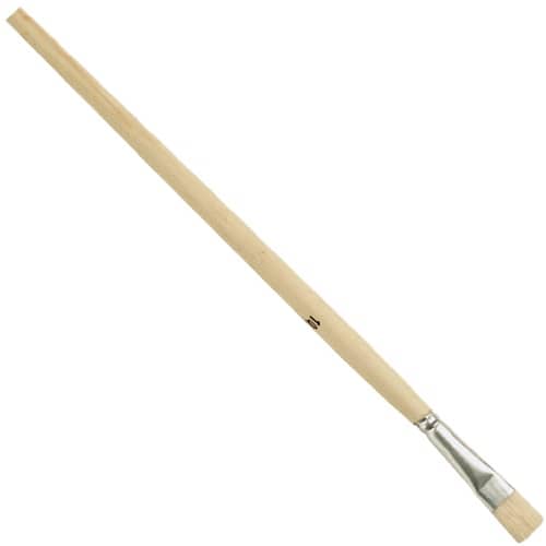 NÖLLE Gussowpinsel Gr.6 B.5mm Spitzenqual.helle Borsten Weißbl.lang.roh.Holzst NÖLLE