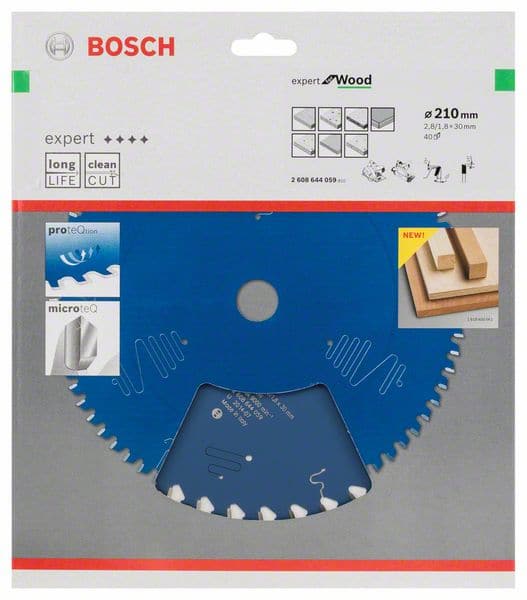BOSCH Kreissägeblatt Expert for Wood, 210 x 30 x 2,8 mm, 40