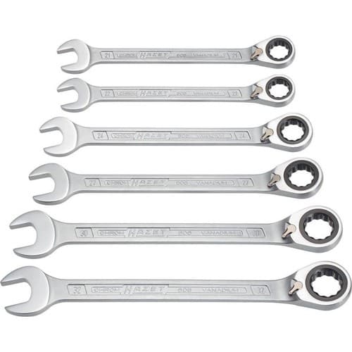 Knarrenringmaulschlüsselsatz 606/6-1 6-tlg.SW 21-32mm abgew.HAZET