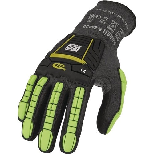ANSELL Handschuhe Ringers R840 Gr.10 schwarz/grün EN 388,EN ISO 21420:2020,EN 407