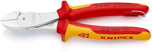 KNIPEX Kraftseitenschneider L.200mm VDE Form 0 m.Öse