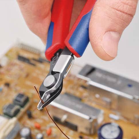 KNIPEX Elektronik-Seitenschneider Super-Knips® L.125mm Form7 Spezialwerkzeugstahl brün.