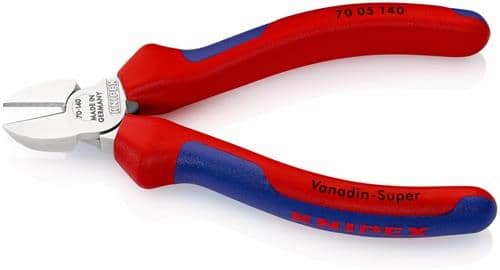 KNIPEX Seitenschneider L.140mm Kopf verchr.m.Mehrkomp.-Hüllen KNIPEX