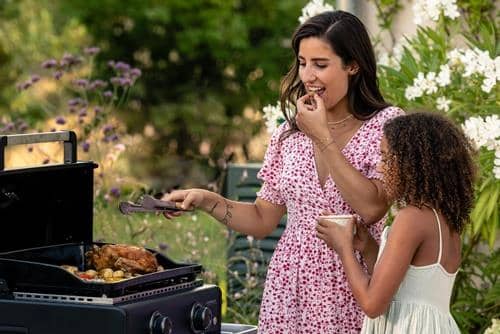 CAMPINGAZ Gasgrill Plancha Onyx 2 Cook 2 Blue Flame Brenner (Edelstahl) CAMPINGAZ