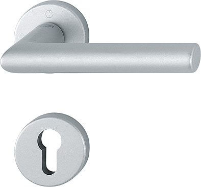 HOPPE® Drückergarnitur mit Rosetten Amsterdam 1400/42KV/42KVS, Aluminium, 3679215