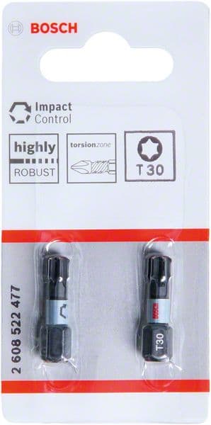 BOSCH Impact Control T30 Insert Bits, 2 Stk.