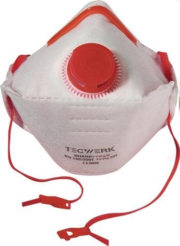 TECWERK Atemschutzmaske Shark FFP3/V D NR m.Ausatemventil,faltbar TECWERK