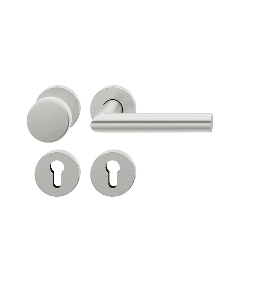 FSB Wechselgarnitur mit Rosetten 12 1076, ASL, rund, VK 8 mm, Aluminium