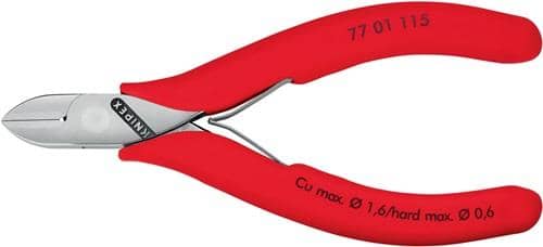 KNIPEX Elektronik-Seitenschneider L.115mm Form 0 Facette ja Ku.-Überzug